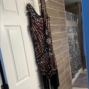 Elegant Beaded Fringe Wall Hanging
